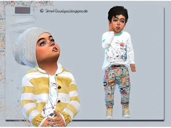 Alpha Designer Set from Burberry for coole little Boys Girls boutique by sims4 - The Sims 4 Custom Content