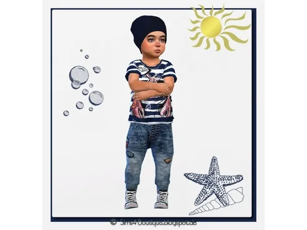 Alpha Designer Outfit for Toddler Boys boutique by sims4 - The Sims 4 Custom Content