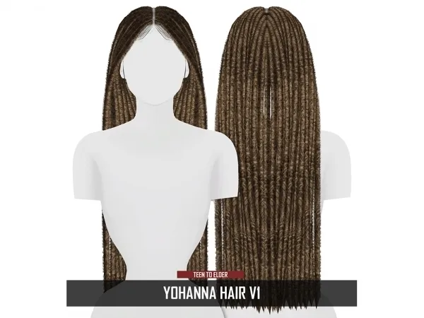 Alpha YOHANNA HAIR V1 - The Sims 4 Custom Content
