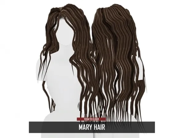 Alpha MARY HAIR by redheadsims - The Sims 4 Custom Content