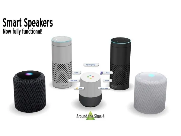Maxis Match Around Functional smart speakers - The Sims 4 Custom Content