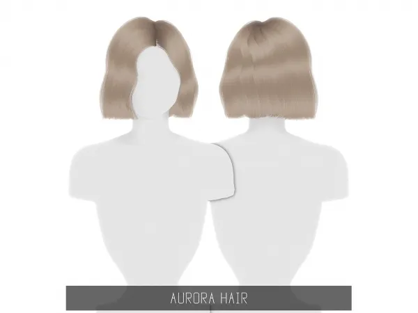 Alpha AURORA HAIR - The Sims 4 Custom Content