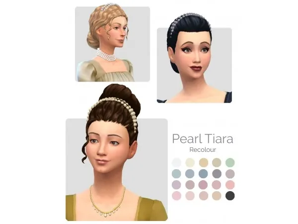 Maxis Match Regency Pearl Tiara Recolour by peebsplays - The Sims 4 Custom Content