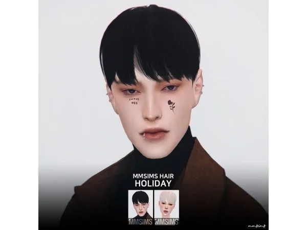Alpha MMSIMS amf Hair 19 Holiday - The Sims 4 Custom Content