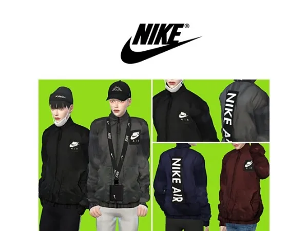 SUN02] Nike_jacket - Sims 4 CC - SimsFinds