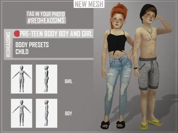PRE-TEEN BODY PRESETS