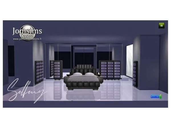 Alpha Selfeny bedroom by jomsimscreations - The Sims 4 Custom Content