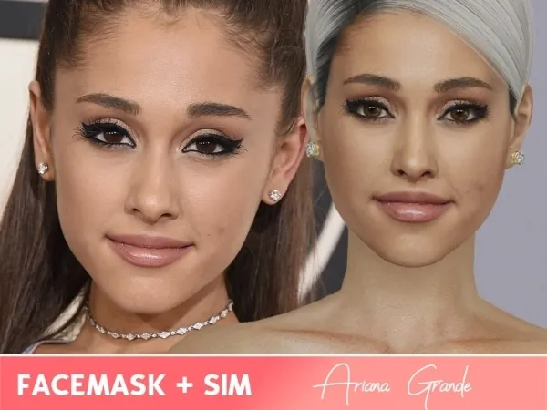 Alpha ARIANA GRANDE SIM + SKIN by redheadsims - The Sims 4 custom content