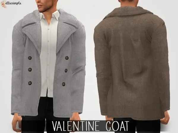 Alpha Elliesimple Valentine Coat (acc) - The Sims 4 Custom Content