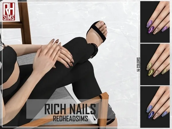 Alpha RICH NAILS - The Sims 4 Custom Content