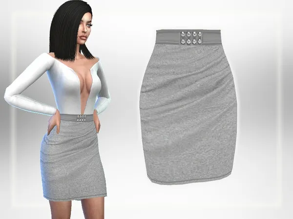 Alpha Grey Skirt - The Sims 4 Custom Content