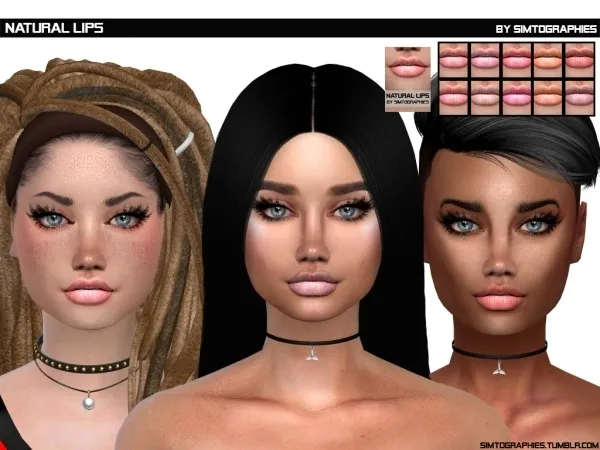 Alpha Natural Lips - The Sims 4 Custom Content