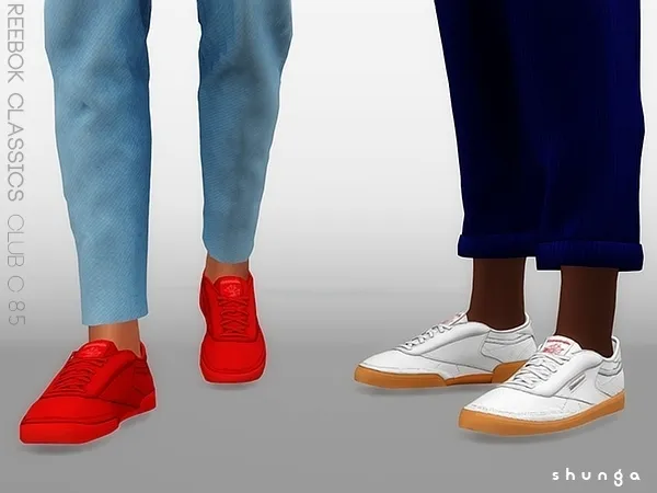 Alpha SHUNGA REEBOK CLASSICS Club C 85 Trainers M - The Sims 4 Custom Content