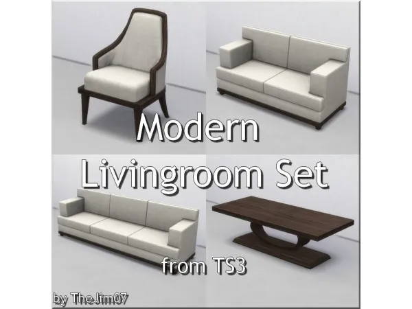 Maxis Match ModernLivingroom Set From by TheJim07 - The Sims 4 Custom Content