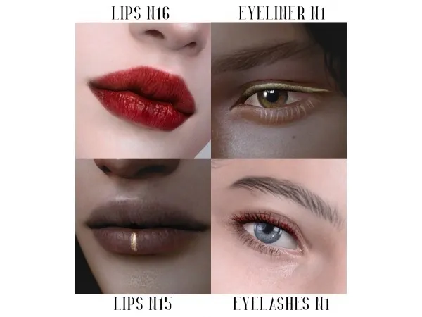Alpha Makeup set 3 sims by obscurus - The Sims 4 Custom Content
