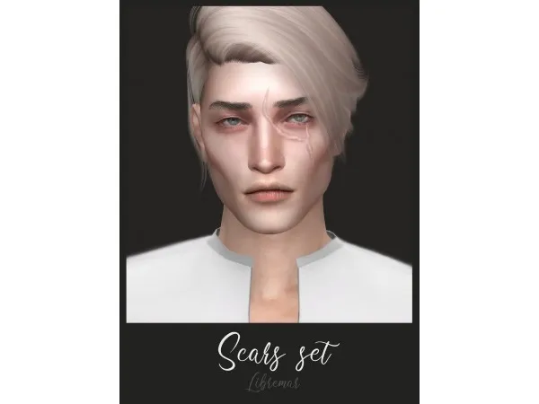 Alpha libre mar Scars set - The Sims 4 Custom Content