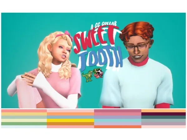 Mix Sweet tooth a collab with cowplant pizza by cowconuts - The Sims 4 Custom Content