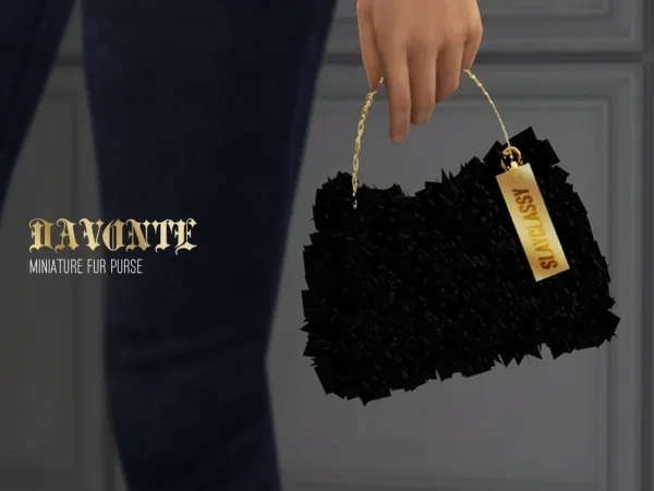 Alpha SlayClassy Davonte Fur Purse - The Sims 4 Custom Content