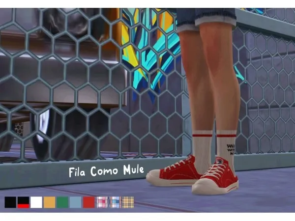 Maxis Match [minzza] Fila Como Mule - The Sims 4 Custom Content