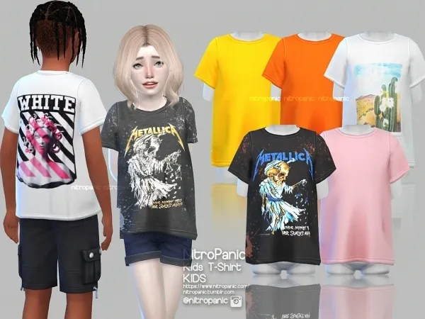 Alpha Kids T Shirt UNI - The Sims 4 Custom Content