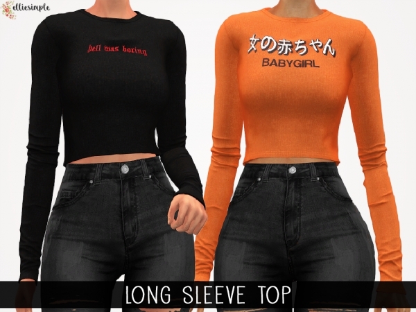 Sims 4 2024 long t shirt