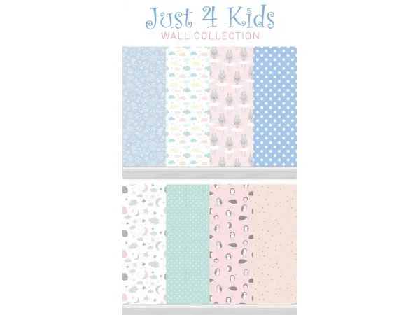Maxis Match Just 4 Kids Wallpaper Collection sims4 by simplistic - The Sims 4 Custom Content