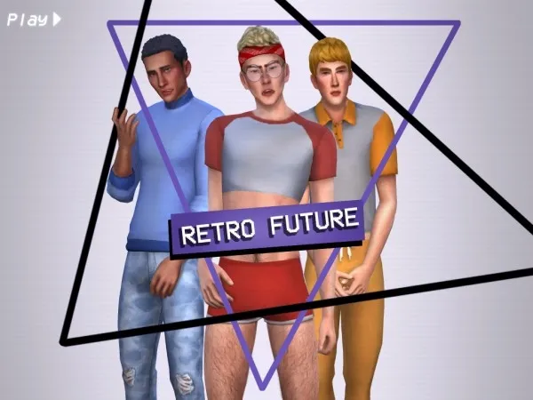 Maxis Match MrBored Retro Future Pack - The Sims 4 Custom Content
