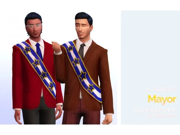 Maxis Match joliebean Mayor a blazer - The Sims 4 Custom Content