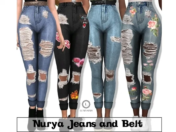 Alpha Nurya Jeans by lumysims - The Sims 4 Custom Content
