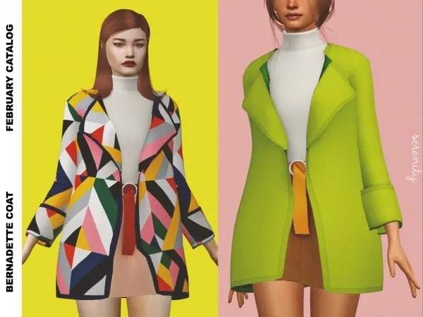 Mix Bernadette Coat - The Sims 4 Custom Content