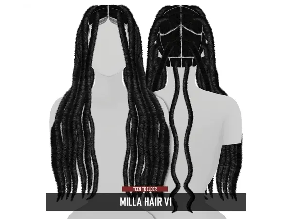 Alpha MILLA HAIR V1 - The Sims 4 Custom Content