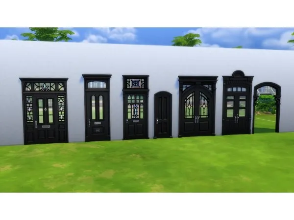 Maxis Match Strangerville WindowsDoors Pitch Black Edition by DreadfulSims - The Sims 4 Custom Content