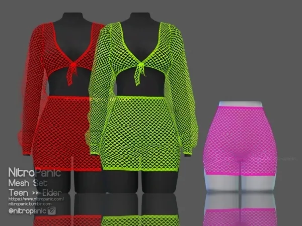 Alpha Mesh Set (Bottom Skirt) - The Sims 4 Custom Content