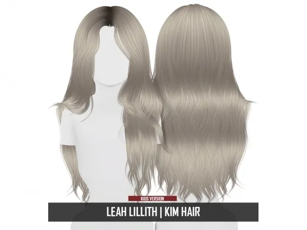 Alpha LEAH LILLITH KIM HAIR KIDS VERSION by redheadsims - The Sims 4 Custom Content