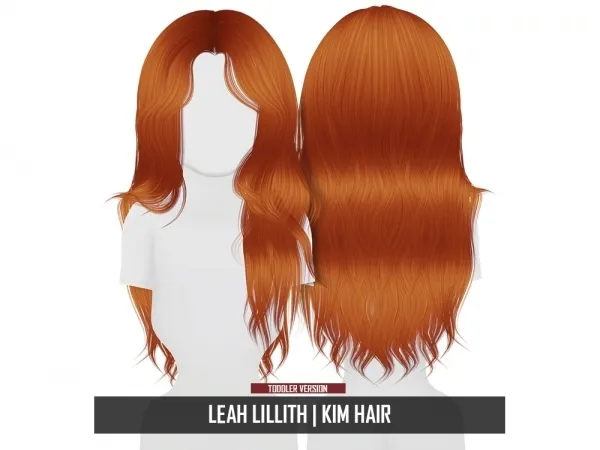 Alpha LEAH LILLITH KIM HAIR TODDLER VERSION - The Sims 4 Custom Content