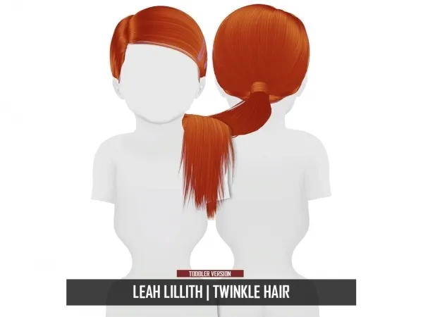 Alpha LEAH LILLITH TWINKLE HAIR TODDLER VERSION - The Sims 4 Custom Content