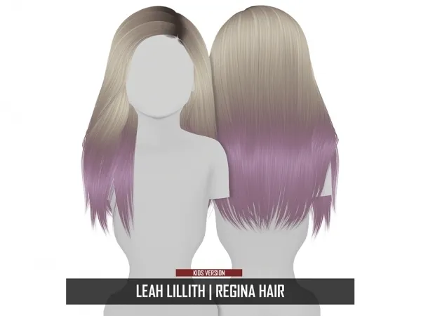 Alpha LEAH LILLITH REGINA HAIR TODDLER VERSION by redheadsims - The Sims 4 Custom Content