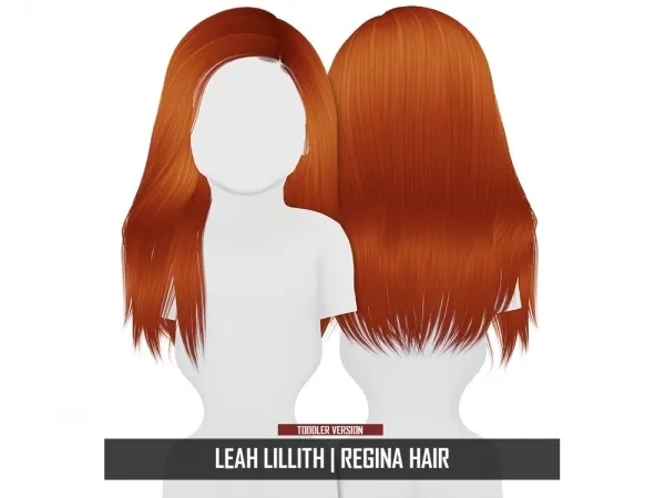 Alpha LEAH LILLITH REGINA HAIR TODDLER VERSION - The Sims 4 Custom Content