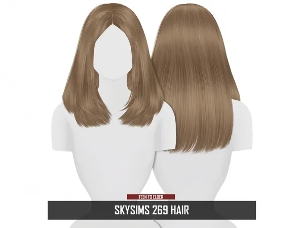 Alpha SKYSIMS 269 HAIR + MESH EDIT by redheadsims - The Sims 4 custom content