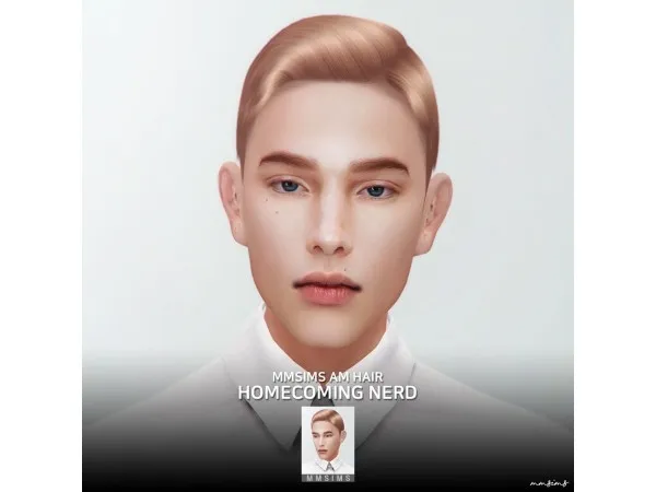 Alpha MMSIMS am Hair 20 Homecoming Nerd - The Sims 4 Custom Content