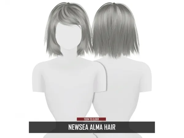 NEWSEA ALMA HAIR - MESH EDIT + ALPHA EDIT
