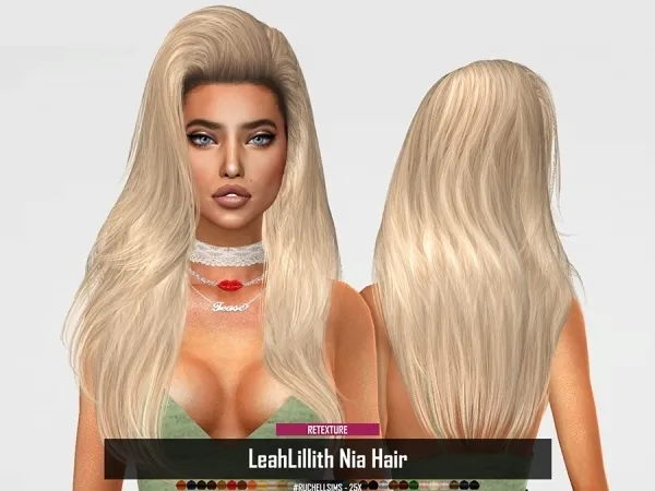 Alpha LeahLillith Nia Hair (RETEXTURE) - The Sims 4 Custom Content