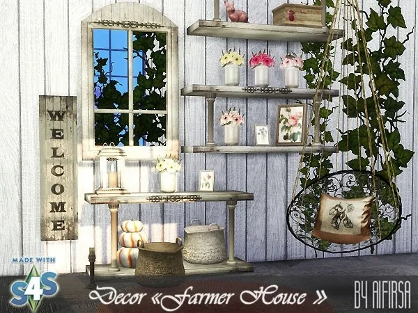 Alpha Decor for farmer house by afirsa - The Sims 4 Custom Content