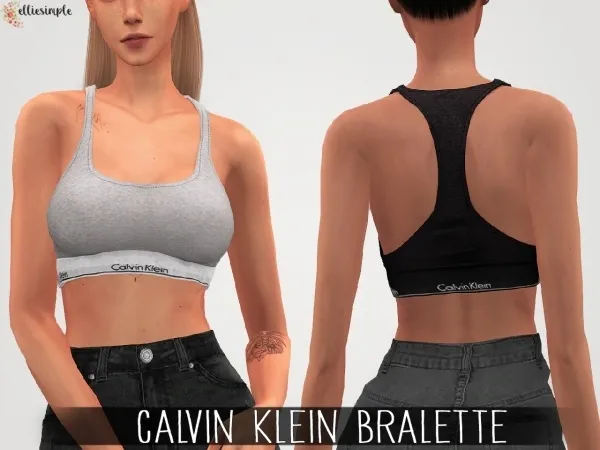 Alpha Elliesimple Calvin Klein Bralette - The Sims 4 Custom Content