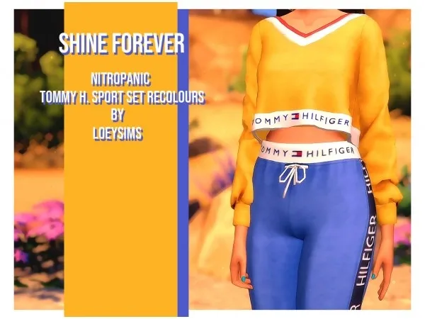 Maxis Match loeysims Shine Forever nitropanic Tommy H Sport Sets Recolours - The Sims 4 Custom Content