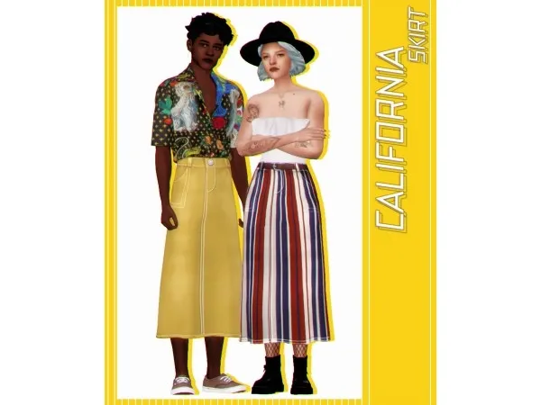 Maxis Match clumsyalienn CALIFORNIA SKIRT - The Sims 4 Custom Content