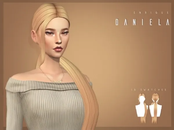 Maxis Match [EnriqueS4] Daniela Hairstyle - The Sims 4 Custom Content