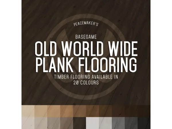 Maxis Match Old World Wide Plank Flooring Basegame Floor Recolour ic by peacemaker - The Sims 4 Custom Content