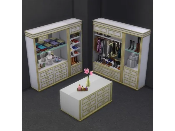 Maxis Match brazenlotus Get Famous Closet Set - The Sims 4 Custom Content