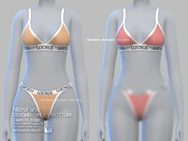 Alpha Designer Undies (TOP) - The Sims 4 Custom Content